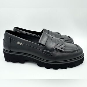 Pikolinos Women's Salamanca Slip-On Leather Loafers Black Size EU 40 / US 9-9.5